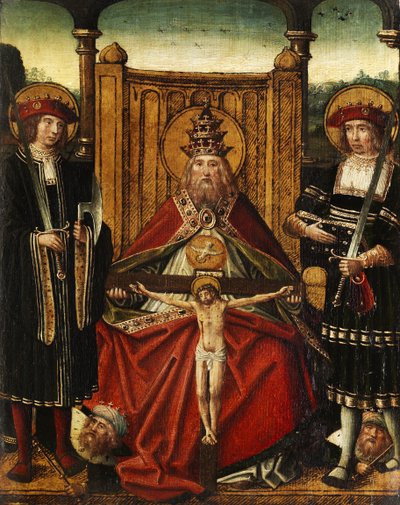Gnadenstuhl mit zwei Märtyrern von Anton Woensam
